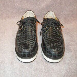 Vintage TUK Original OG Size 7 CREEPERS Perforated LEATHER Shoes PUNK Goth ROCK
